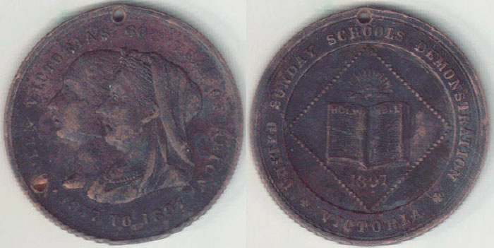 1897 Australia Victoria Jubilee Medallion (Sunday School)A002373